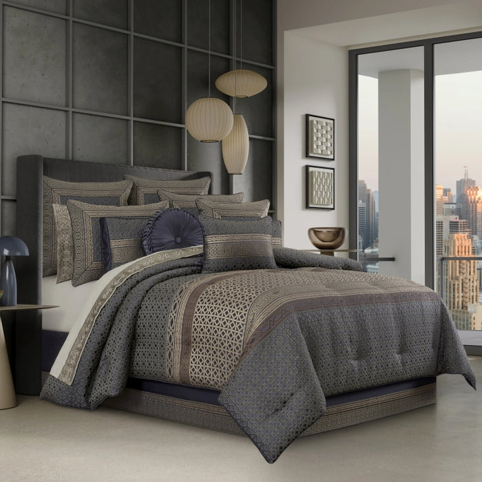 JQ ALARO KING 4PCS SET COMFORTER SLATE (327127614)