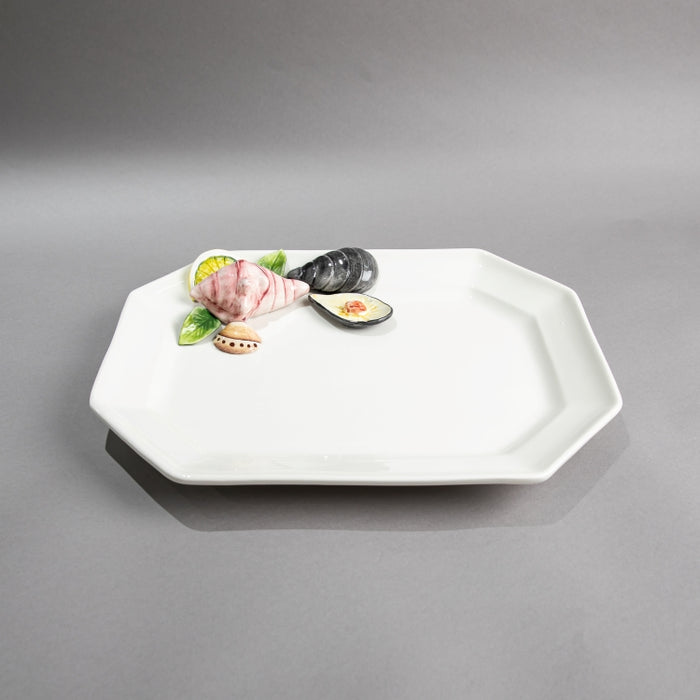 SEAFRUIT OCT.DISH CORAL 37CMX28CM (202029188)