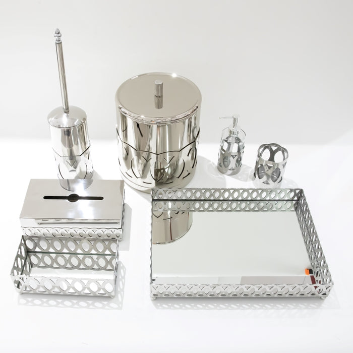 DAZHANG-7PCS BATHROOM SET SLVR (264846619)