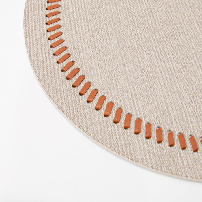 ROUND PLACAMAT W/BAND BRAID LATE (202055050)