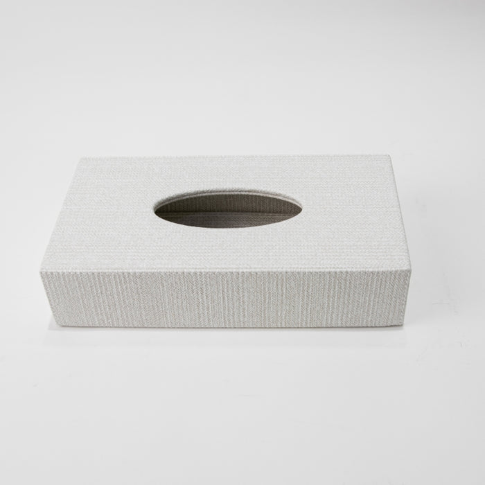 RECT.TISSUE BOX BRAID WHITE (202042168)