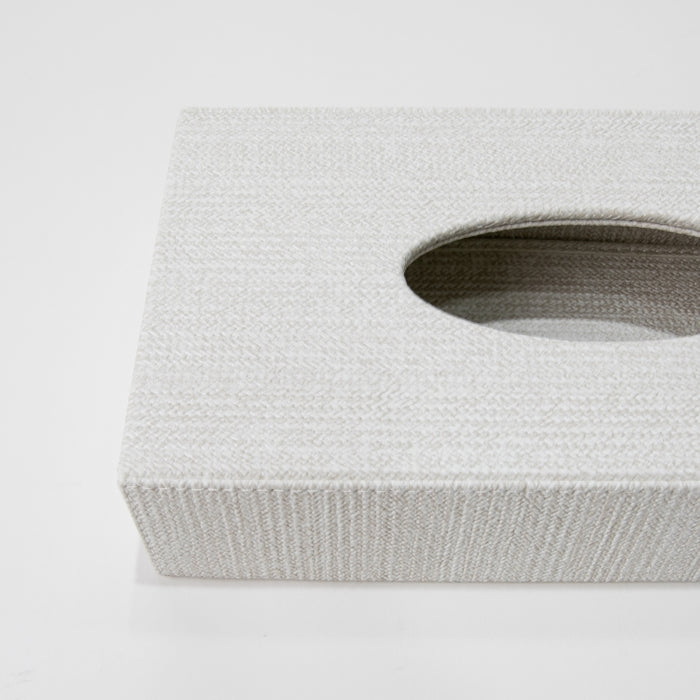 RECT.TISSUE BOX BRAID WHITE (202042168)