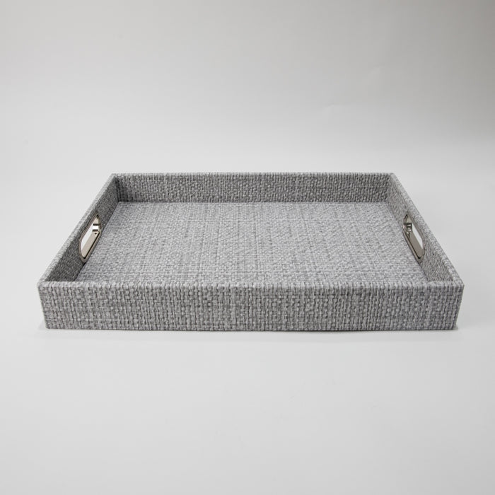 RECT.TRAY WITH HANDLE RAFYA GREY 45CMX33CM (202107469)