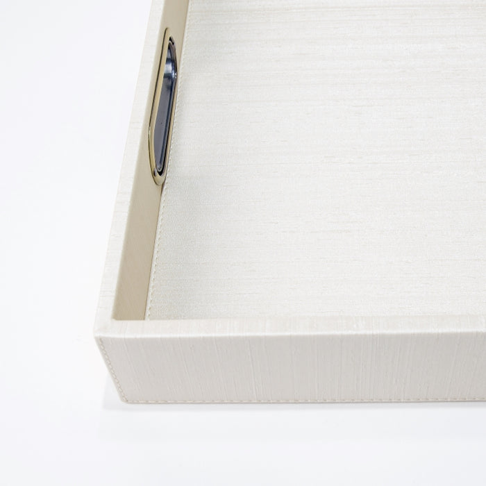 RECT.TRAY WITH HANDLE SILK IVORY 45CMX33CM (202107481)