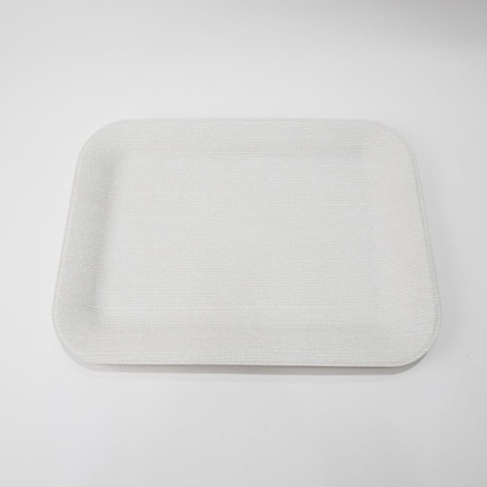 PLASTIC TRAY MEDIUM BRAID WHITE 44CMX33CM (202107459)