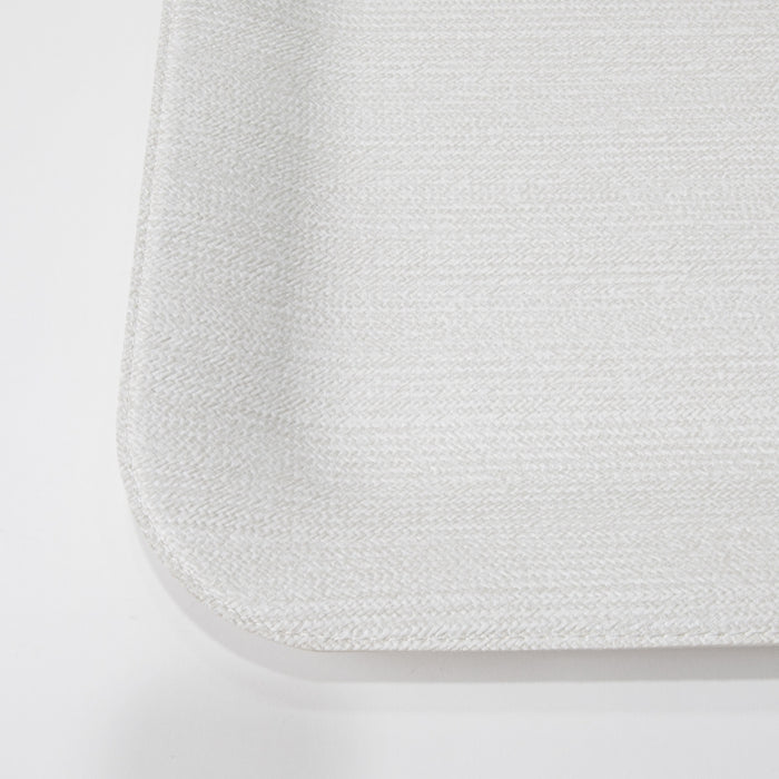 PLASTIC TRAY MEDIUM BRAID WHITE 44CMX33CM (202107459)