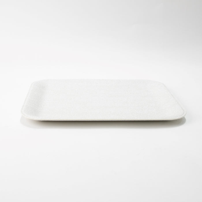 PLASTIC TRAY SMALL BRAID WHITE 33CMX25CM (202107460)