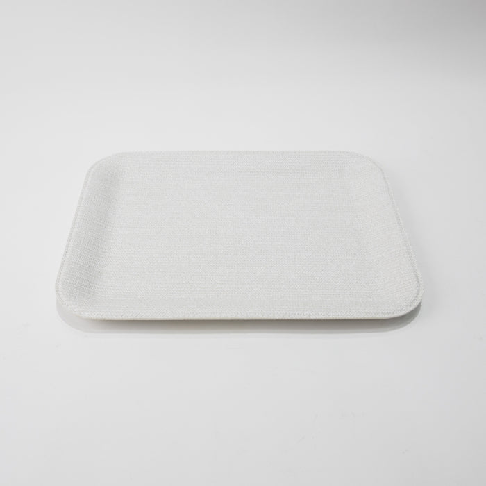 PLASTIC TRAY SMALL BRAID WHITE 33CMX25CM (202107460)
