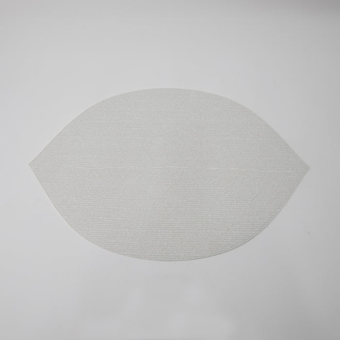 LEAF PLACEMAT BRAID WHITE (202055057)