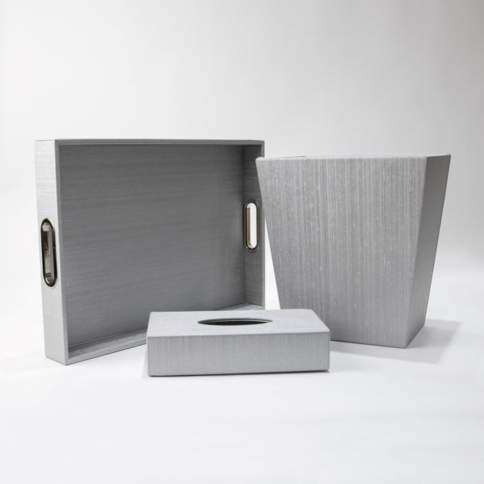 RECT.TISSUE BOX SILK SILVER (202042182)