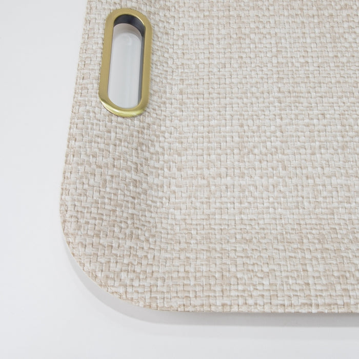 TRAY LARGE WITH HANDLE RAFYA BEIGE 55CMX40CM (202107474)