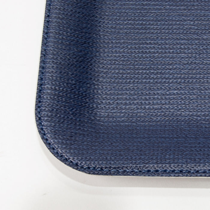 PLASTIC TRAY SMALL BRAID NAVY 33CMX25CM (202107464)