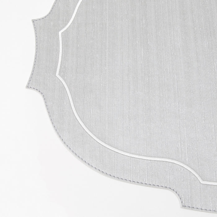 CROWN PLACEMAT W/LINE SILK SILVER (202055091)