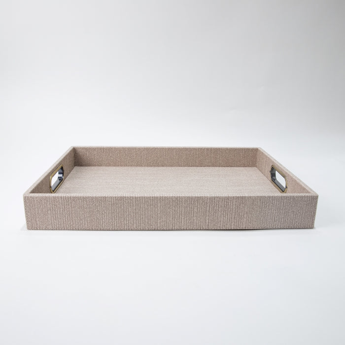 RECT.TRAY WITH HANDLE BRAID LATTE 45CMX33CM (202107453)