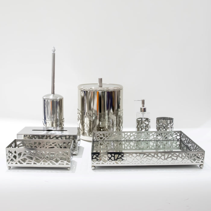 DAZHANG-7PCS BATHROOM SET SLVR (264846603)