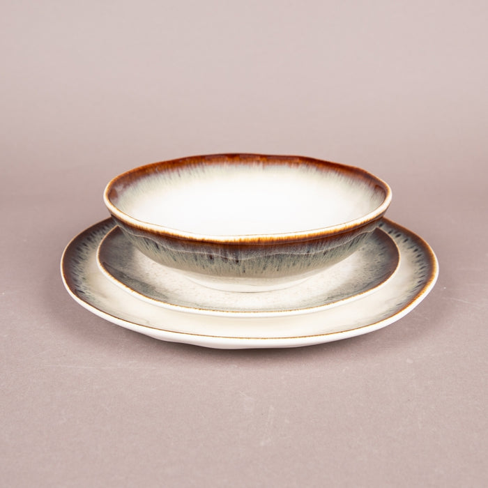 NUANCES PORCELAIN SOUP PLATE 19C BROWN (202073110)