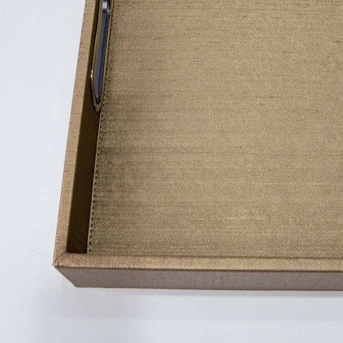 RECT.TRAY WITH HANDLE SILK BRONZE 45CMX33CM (202107477)