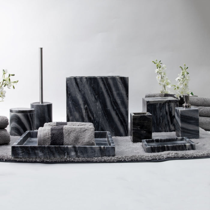 AS-8PCS BATHROOM SET GREY/NTRL (264846581)