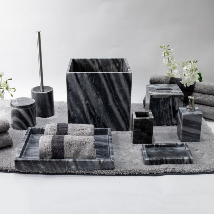 AS-8PCS BATHROOM SET GREY/NTRL (264846581)