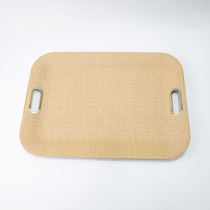 TRAY LARGE WITH HANDLE RAFYA YELLOW 55CMX40CM (202107466)