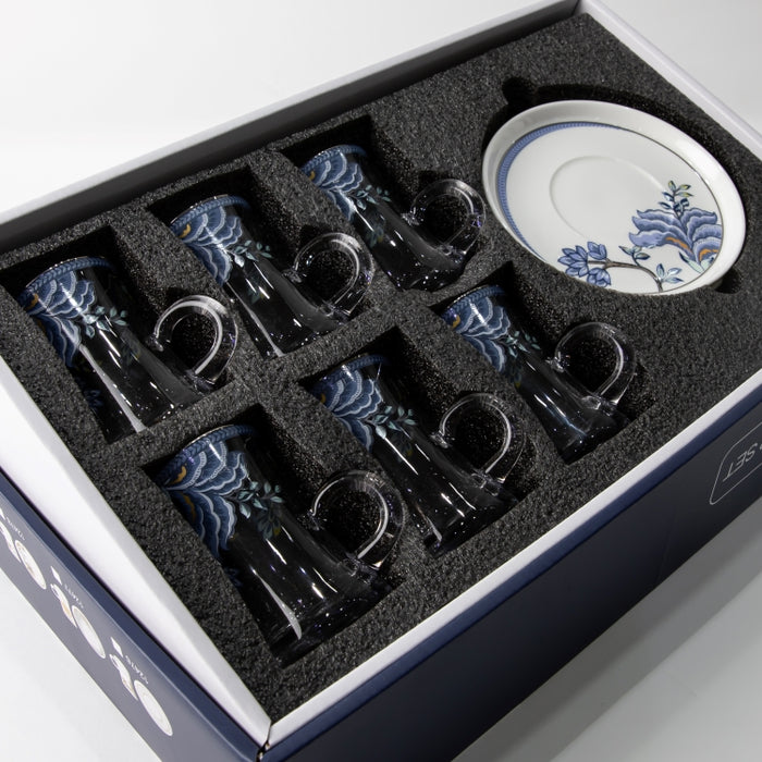 TWINS-6PCS TEACUP&SAUCER FLORAL BLUE (202029269)