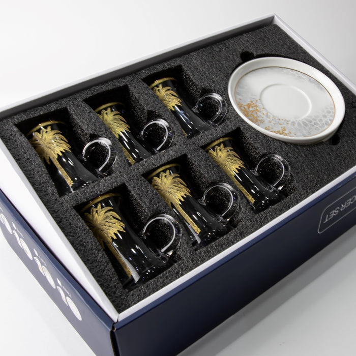 TWINS-6PCS TEACUP&SAUCER PALM GOLD (202029267)