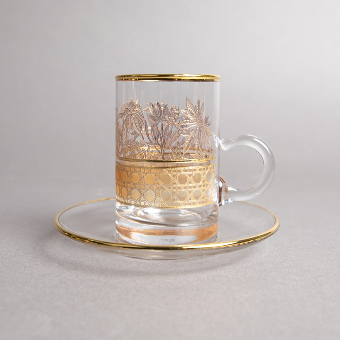 TEACUP&SAUCER SET/6PCS AMBER G1036/1Z (202016493)