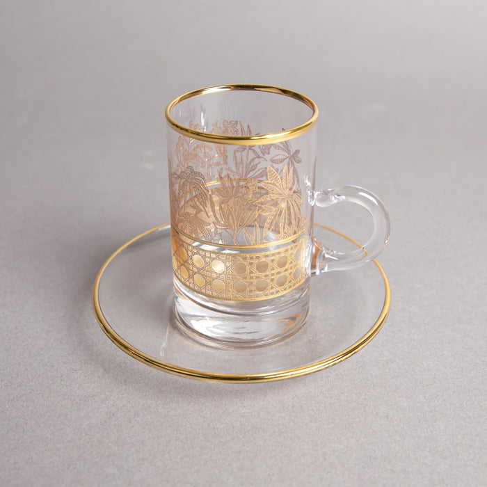 TEACUP&SAUCER SET/6PCS AMBER G1036/1Z (202016493)