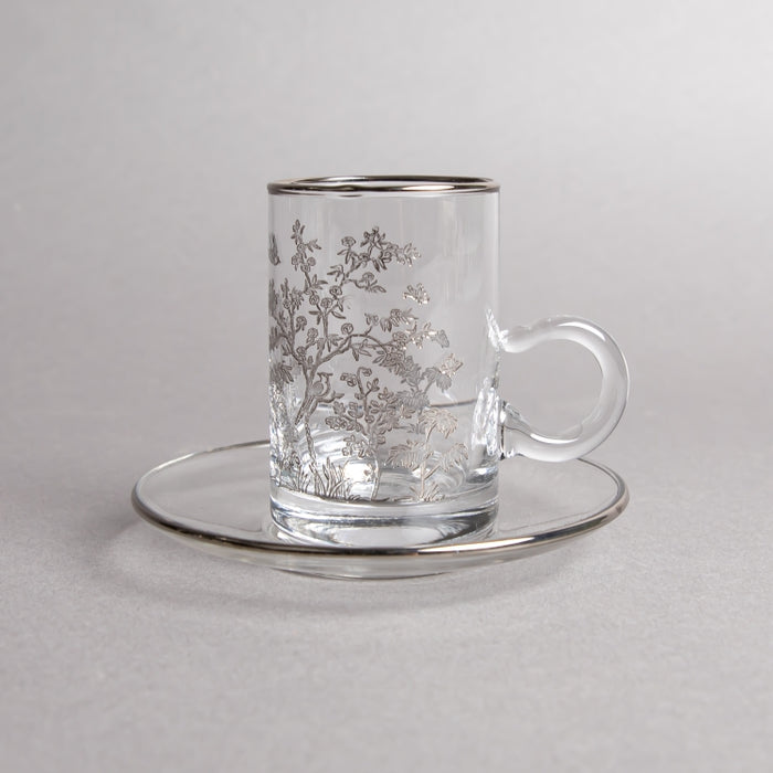 TEACUP&SAUCER SET/6PCS PLTNM G1258/1P (202016499)