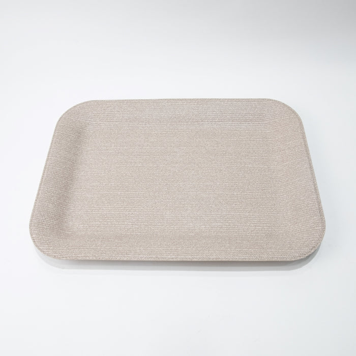 PLASTIC TRAY MEDIUM BRAID LATTE 44CMX33CM (202107455)