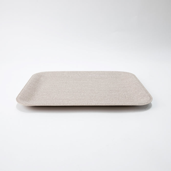 PLASTIC TRAY SMALL BRAID LATTE 33CMX25CM (202107456)