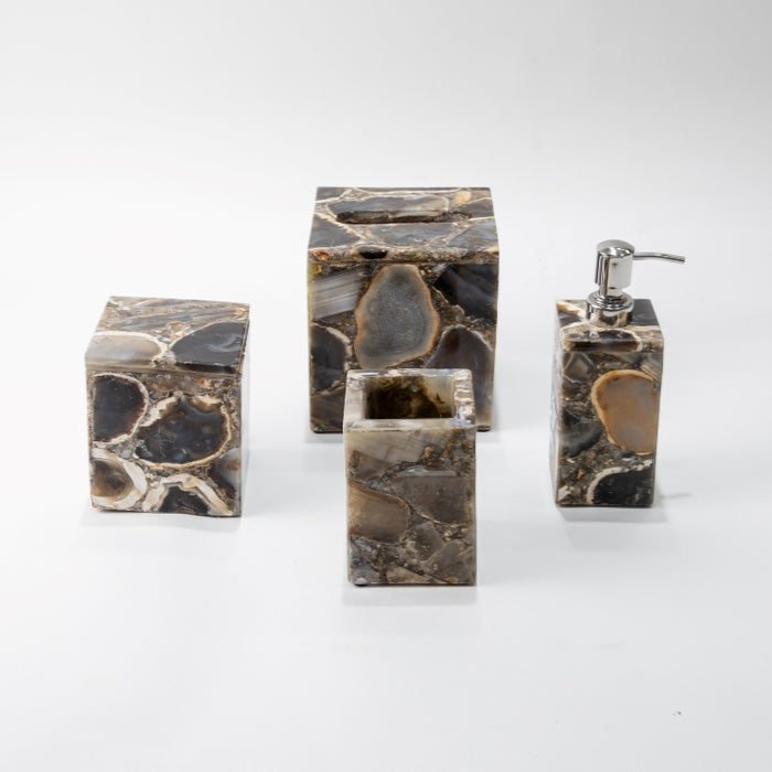 AS-8PCS BATHROOM SET GREY AGATE (264846584)