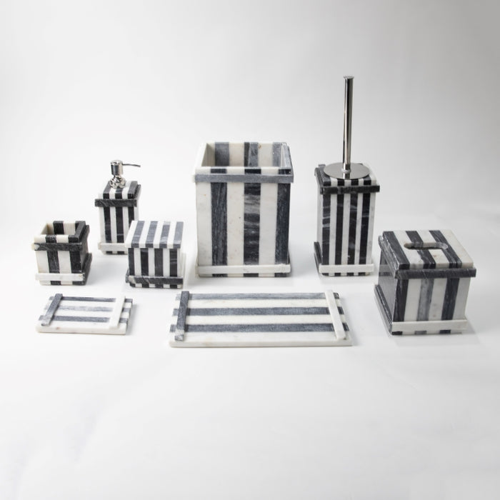 OTL-8PCS BATHROOM SET BLACK&WHITE (264846577)
