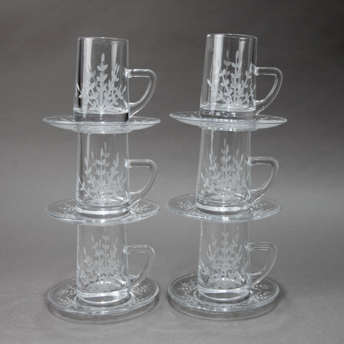 NABEISI-SET/6PCS TEACUP&SAUCER SLV (202016514)