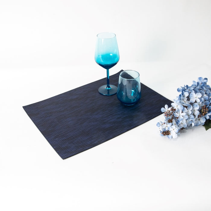 RECT.PLACEMAT DOUBLE SIDED VIMINI GREEN/NAVY (202042208)