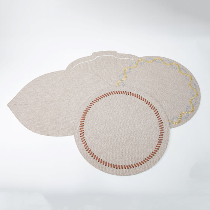 LEAF PLACEMAT BRAID LATTE (202055052)