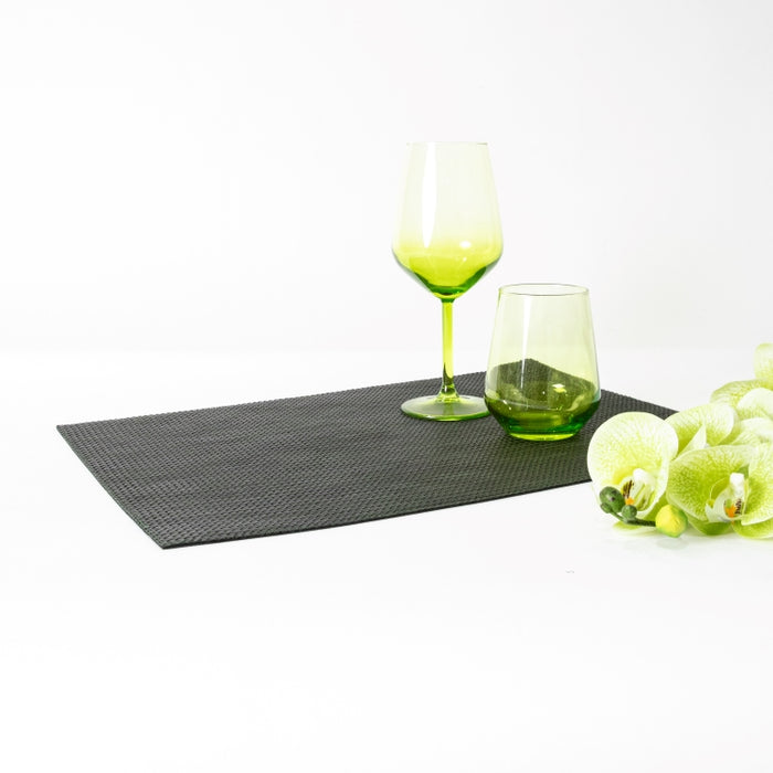 RECT.PLACEMAT DOUBLE SIDED VIMINI GREEN/NAVY (202042208)