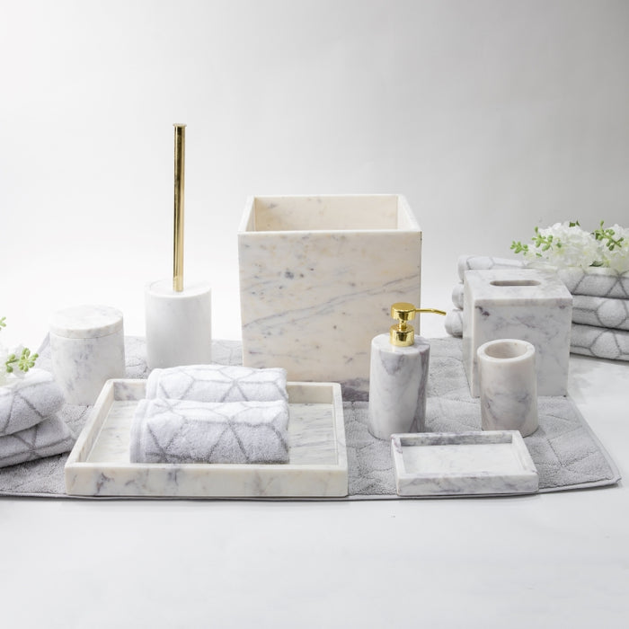 AS-8PCS BATHROOM SET GREY/WHT (264846583)