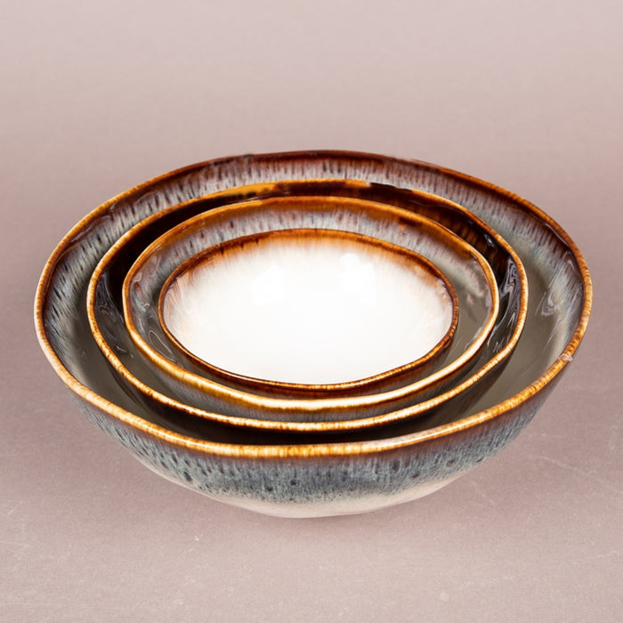 NUANCES PORCELAIN BOWL 18CM BROWN (202073116)